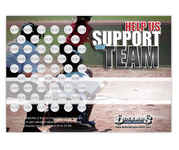 Softball Scratch Cards