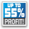 55% Profit