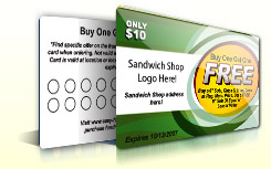 Diner's Discount Cards - Front and Back View