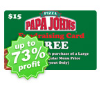 Papa Johns Fundraising Cards