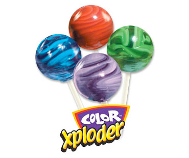 swirl color xploder lollipops